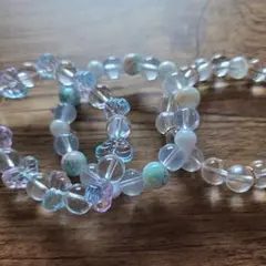 アクリルビーズ ブレスレット ハンドメイド 3点セット