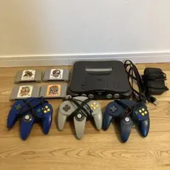 ニンテンドー64本体+コントローラー3個+ソフト4個