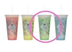 スタバ　カラーチェンジングリユーザブルコールドカップ 緑