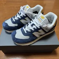 new balance ML574 ネイビー イエロー