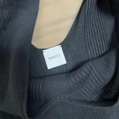 HAKUJI リブ長袖カットソー ブラック