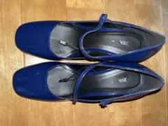 【セール】ZARA ネイビー 太ヒールパンプス 37