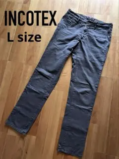 【美品】INCOTEXチノパン　サイズ32 カーキブラウン　Lサイズ