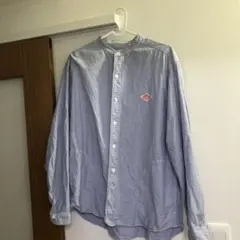 DANTON スタンドカラー　サックスブルー　シャツ 42