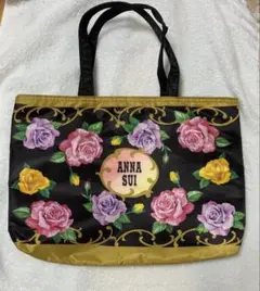 美品　ANNA SUI ナイロン　トートバッグ　ローズ柄　非売品　平成のサムネイル