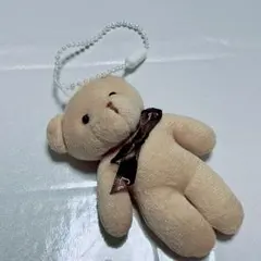 くま マスコット ボールチェーン付き ベージュ