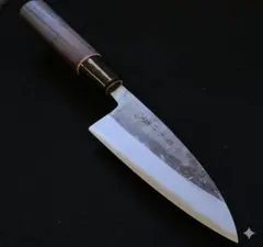 青紙1号 黒打 万能包丁 165㎜ G9425 黒檀柄 月光作 手作り 青紙1号 黒打 万能包丁 165㎜ G9425 黒檀柄 月光作 手作り - メルカリ