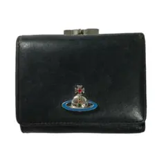 【入手困難】ヴィヴィアンウエストウッド ハンドバッグ がま口 オールレザー 黒 Vivienne Westwood ヴィヴィアンウエストウッド ハンドバッグ