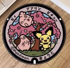 ポケモンマンホールラグ きょうと バージョン