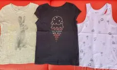 130cm GAP 女の子 半袖 Ｔシャツ タンクトップ 3枚 セット アイス
