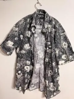 Paul Smith COLLECTION 花柄 総柄 半袖シャツ L モノクロのサムネイル