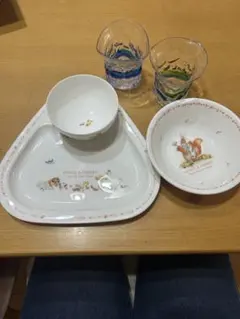 COOKIE & CHERRY 食器セット＆琉球ガラス２個