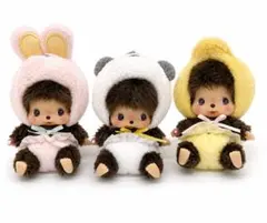 アニマルベビチッチ顔デカSSチェーンマスコット3点セットうさぎパンダ