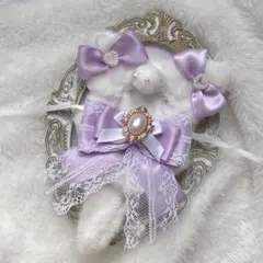 ぬい服 10cm にじぱぺっと ねこ 紫 ハンドメイド