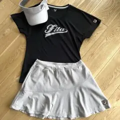 FILA♡【美品】ブラック✖️グレーのゲームシャツ&スコートセット