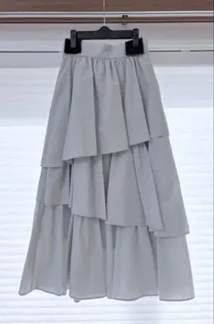 【新品タグ付き】NOELA ノエラ コットンティアードスカート グレー