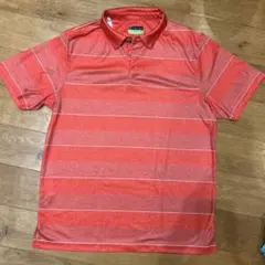 PGATOUR ゴルフシャツ 半袖 レッド ボーダー L