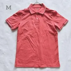 UNIQLOメンズ ドライカノコ半袖ポロシャツ【M】ライン襟　カジュアル