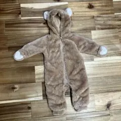 値下げしました！ベージュ クマ耳付き約70〜80