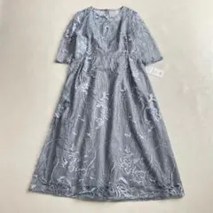 新品タグ付き haremode エンブロイダリーチュールドレス 3L