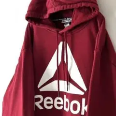 リーボック Reebok ロゴ スウェット パーカー 3XL レッド 赤 古着
