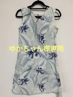 【ゆかちゃん様専用】MAJUN かりゆし　花柄　ノースリーブ ワンピース L