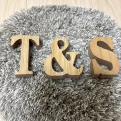 木製 T&S アルファベット置物　結婚式