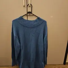 GLOBAL WORK 青 M 長袖ニット