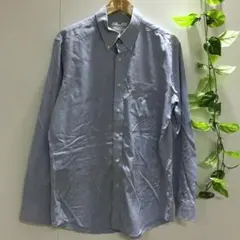 【UNIQLO】長袖 シャツ ノンアイロン スリムフィット 水色 XLサイズ