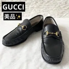 美品✨GUCCI グッチ　ホースビット　ローファー　レザー　ブラック　1953