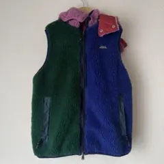 美品デニム＆ダンガリーボアリバーシブルベスト150