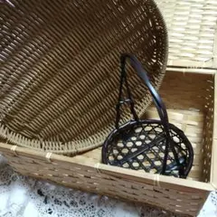 かご類三点竹製 編み込み