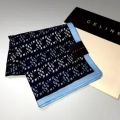 セリーヌ大判ハンカチ　希少柄ロゴ英文字繋がりチェーン　男女兼用　新品