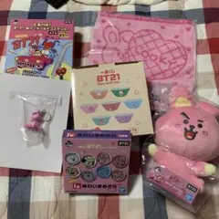 BT21 Cooky ググ　寝そべりぬいぐるみ➕ぬいぐるみ・ハンドタオル他セット