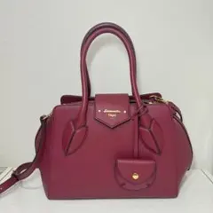 サマンサヴェガ ワインレッド ハンドバッグ