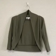 MICHEL KLEIN オリーブグリーン カーディガン 38