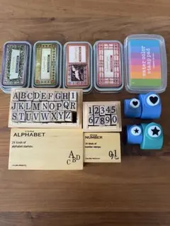 アルファベット　数字　スタンプセット