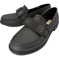 新品✨ハンター　リボン　レインシューズ　ローファー　マットブラック　大人気　雨