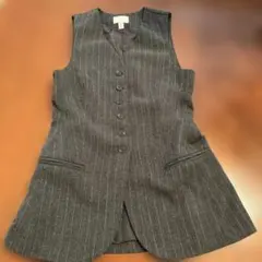 H&M ストライプ柄 ベスト ジレ グレー XSのサムネイル
