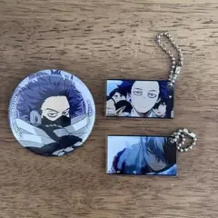 ヒロアカ　缶バッジ＆アクリルキーホルダーセット　轟焦凍　心操人使