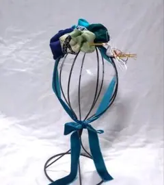 【7】七五三　髪飾り　顎紐リボン付き　男の子にも♡　水引