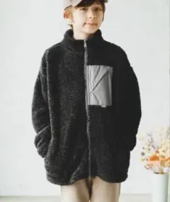 ボアフリース ペアマノン ジャケット 胸ポケット ユニセックス