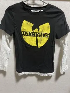 H&M WU-TANGロゴ 長袖カットソーkids 130cm ブラックのサムネイル