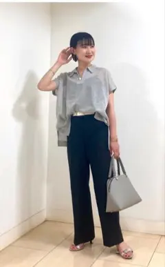 PLST リネンブレンドワイドパンツ 2025年モデル ネイビーXSのサムネイル