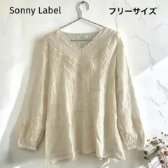 Sonny Label　レース切替Vネックブラウス　フリーサイズ　綿100%のサムネイル