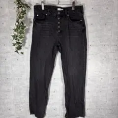 H&M デニム パンツ 黒 ジーンズ ブラック レディースLサイズ 古着
