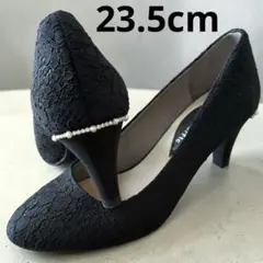 オリエンタルトラフィック レース×ビジューパンプス ポインテッドトゥ 23.5