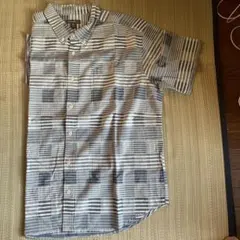 Eddie Bauer 半袖シャツ XL ネイビー/ホワイト