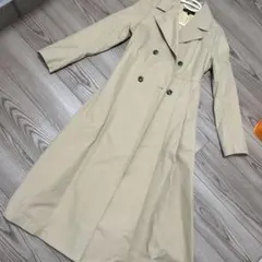 rienda ベージュ ダブルブレスト ロングコート Sサイズ