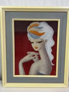 T.yukawaサイン入り 湯川輝義 水晶 貴石画 美人 綺麗 絵画 - メルカリ